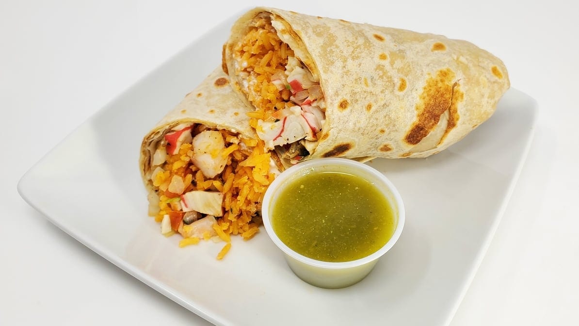 Shrimp & Crab Burrito.